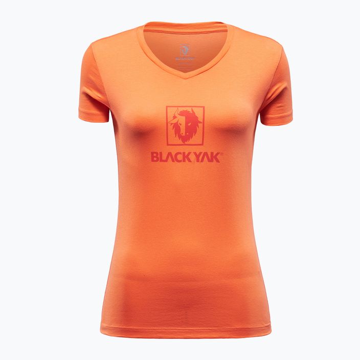 Damen-Trekking-T-Shirt BLACKYAK Senepol Classic Logo orange 1901087