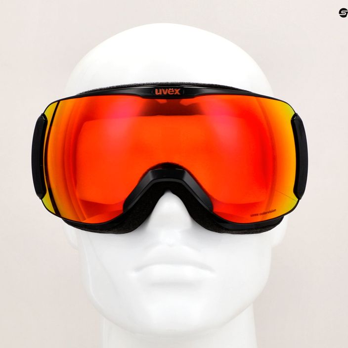 UVEX Downhill 2100 CV S2 Skibrille schwarz shiny/mirror scarlet/colorvision orange 10