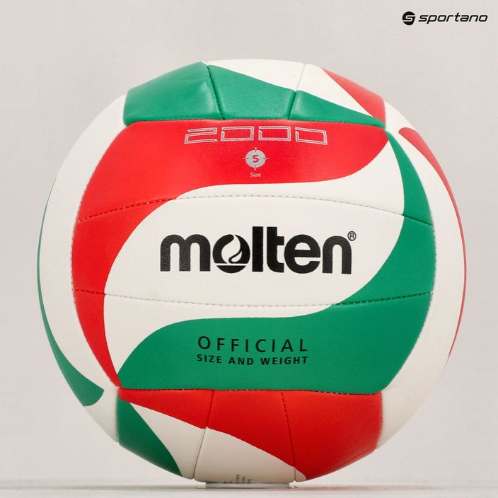 Molten Volleyball V5M2000-5 weiß/grün/rot Größe 5 6