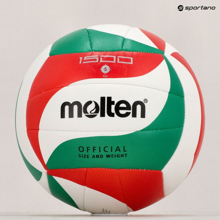 Molten Volleyball V5M1500-5 weiß/grün/rot Größe 5 6