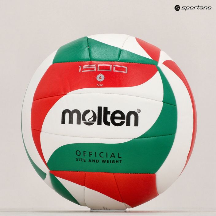 Molten Volleyball V4M1500 weiß/grün/rot Größe 4 6