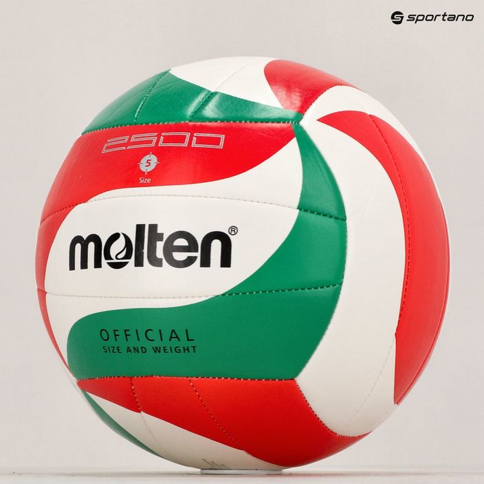 Molten Volleyball V5M2500-5 weiß/grün/rot Größe 5 6
