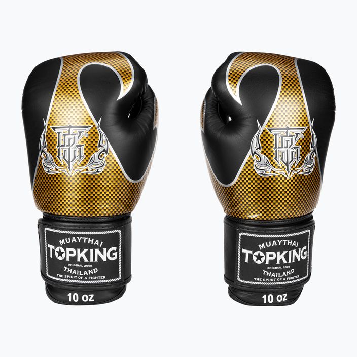 Top King Muay Thai Empower schwarz/goldene Boxhandschuhe