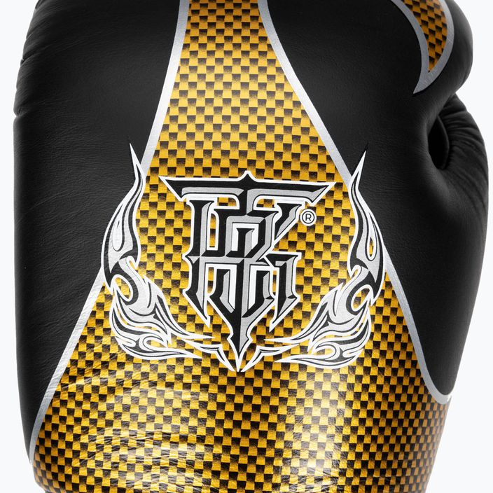 Top King Muay Thai Empower schwarz/goldene Boxhandschuhe 4