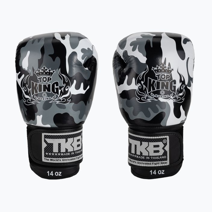 Top King Muay Thai Empower graue Boxhandschuhe TKBGEM-03A-GY 2