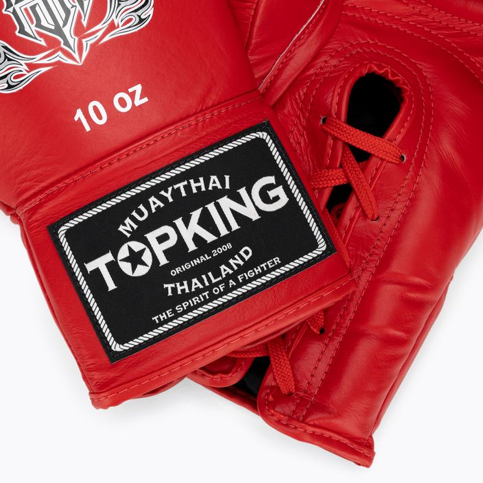 Top King Muay Thai Pro rote Boxhandschuhe 5