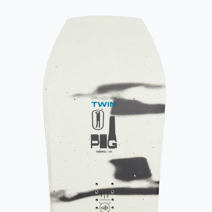 Snowboard RIDE Twinpig weiß-grün 12G7 5