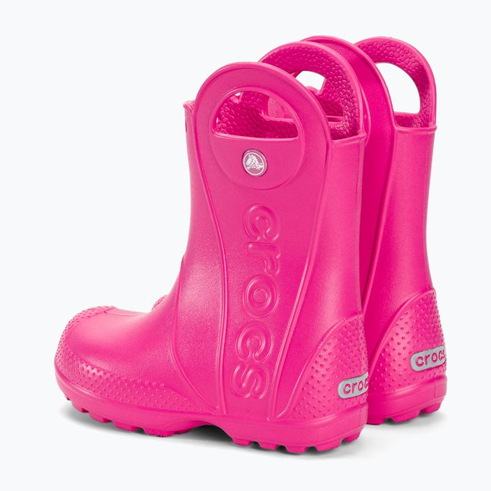 Crocs Handle Rain Boot Kinder candy rosa Gummistiefel 3