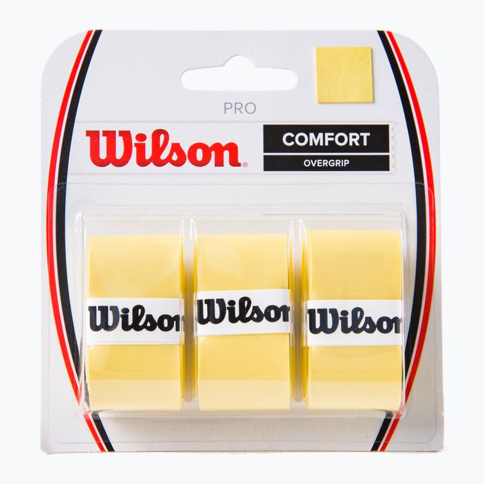 Wilson Pro Comfort Overgrip Tennisschlägerhüllen 3 Stück gelb WRZ4014YE+