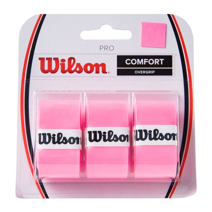 Wilson Pro Comfort Overgrip Tennisschlägerhüllen 3 Stück rosa WRZ4014PK+ 2