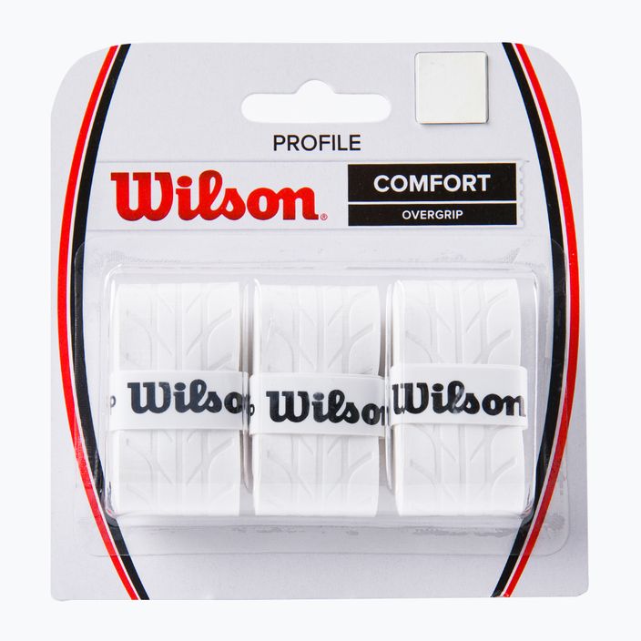 Wilson Profile Overgrip Tennisschlägerhüllen 3 Stück weiß WRZ4025WH+