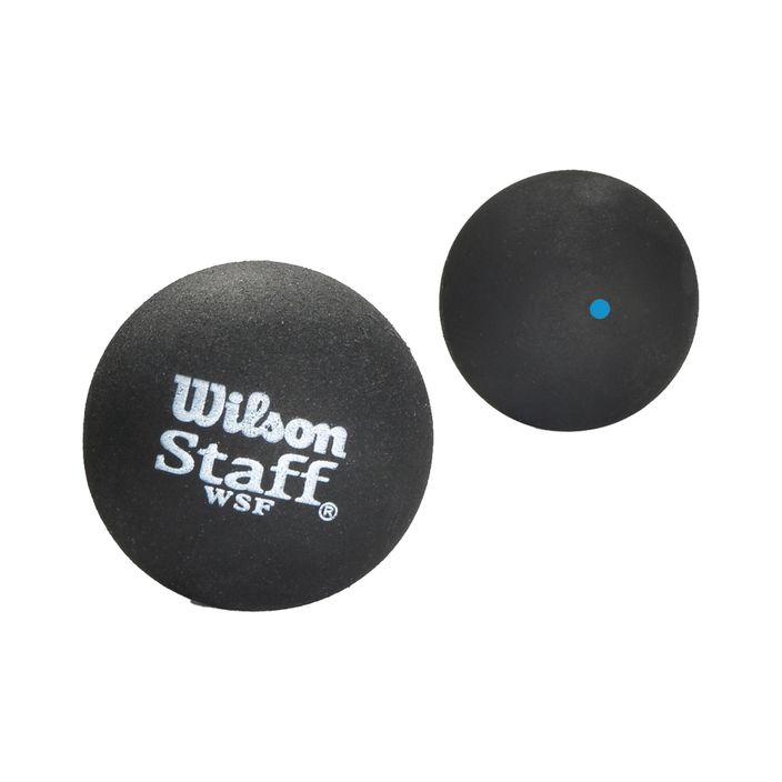 Wilson Staff Squash Ball Bl Dot 2 Stück schwarz WRT617500+. 2
