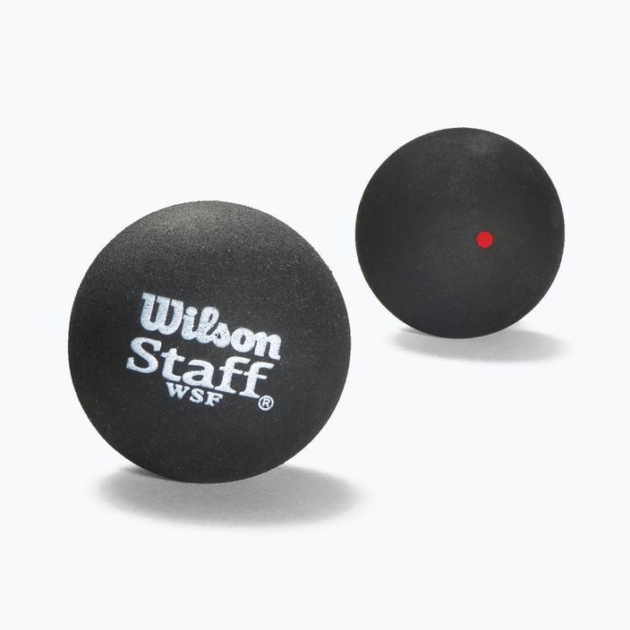 Wilson Staff Squash Bälle Red Dot 2 Stück schwarz WRT617700+ 2