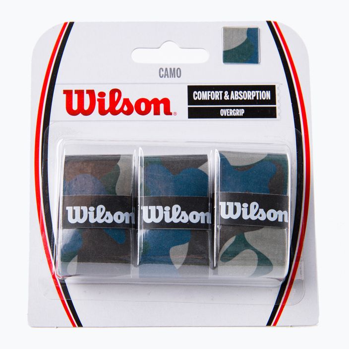 Wilson Camo Overgrip Tennisschlägerhüllen 3 Stück blau WRZ470840+