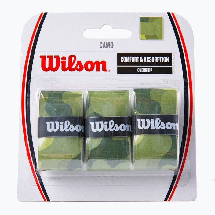 Wilson Camo Overgrip Tennisschlägerhüllen 3 Stück grün WRZ470850+