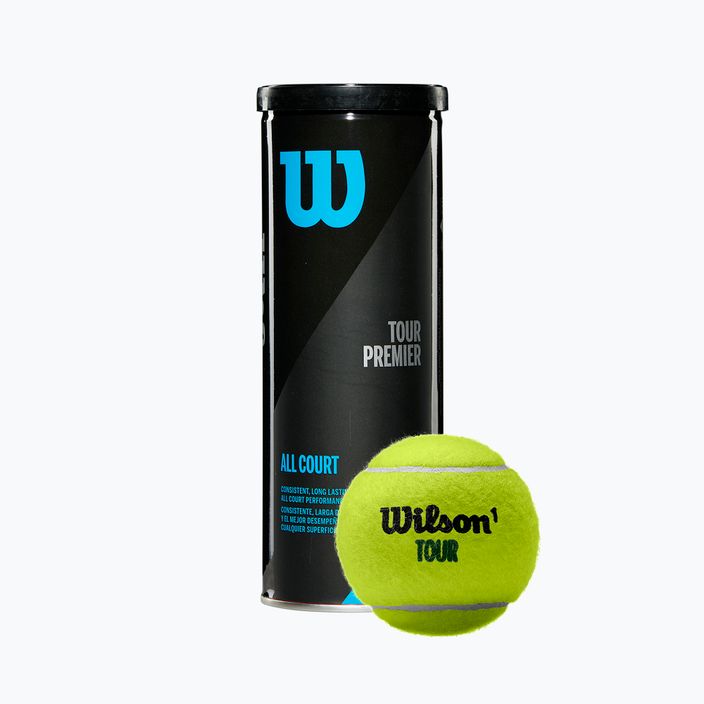 Wilson Tour Premier All Ct Tennisbälle 3 Stück gelb WRT109400