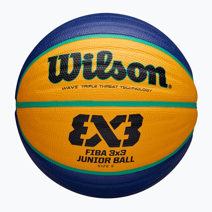 Wilson Fiba 3x3 Junior blau/gelb Kinder Basketball Größe 5