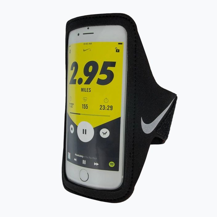 Nike Lean Arm Band Lauf-Handyband schwarz/schwarz/silber 2