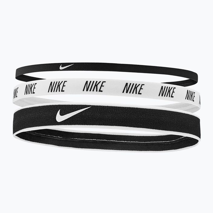 Nike Tidth Stirnbänder 3 Stück schwarz/weiss/schwarz