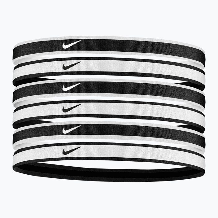 Nike Tipped Swoosh Sport 2.0 Stirnbänder 6 Stück schwarz und weiß N1002021-176