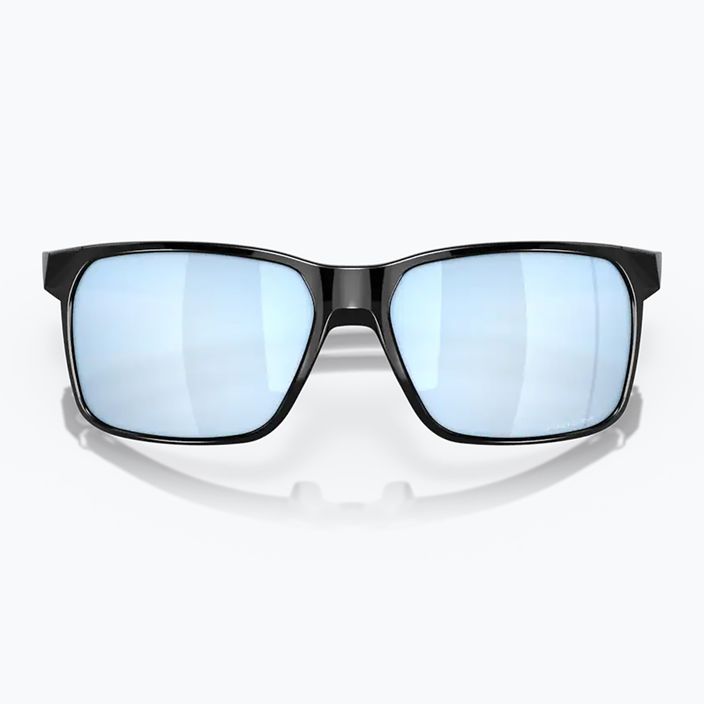 Oakley Portal X Sonnenbrille poliert schwarz/prizm tiefes Wasser polarisiert 10