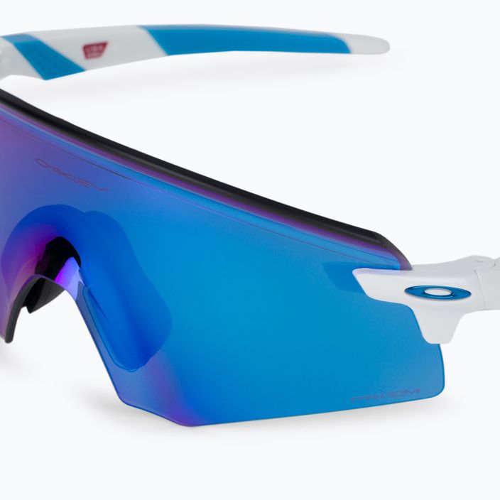Oakley Encoder Radfahren Brille weiß und blau 0OO9471 5