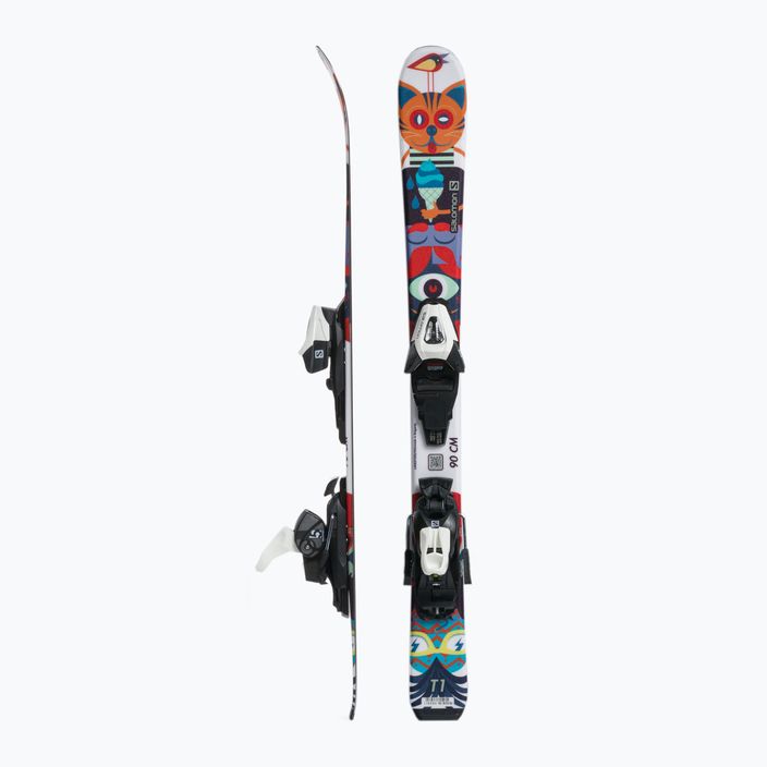 Ski Kinder Salomon T1 XS + C5 bunt L48911 2