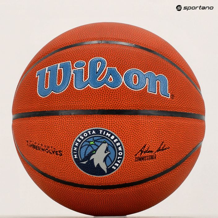 Wilson NBA Team Alliance Minnesota Timberwolves Basketball braun WTB3100XBMIN 6