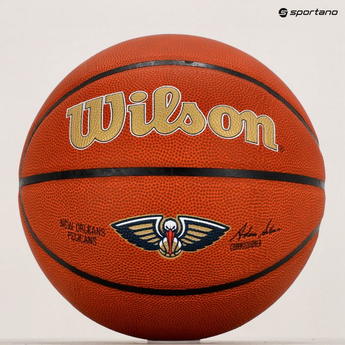 Wilson NBA Team Alliance New Orleans Pelicans Basketball braun WTB3100XBBNO 6