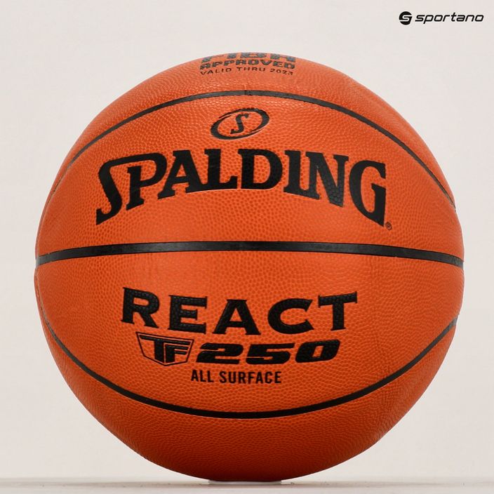 Spalding TF-250 React Logo FIBA Basketball orange 76967Z 6