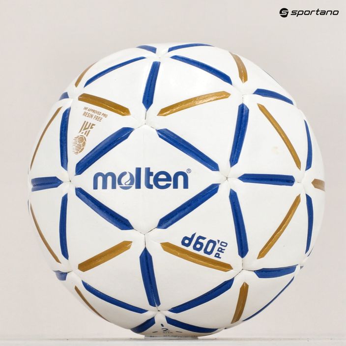 Molten Handball H3D5000-BW d60 PRO IHF-2 blau/weiß Größe 2 4