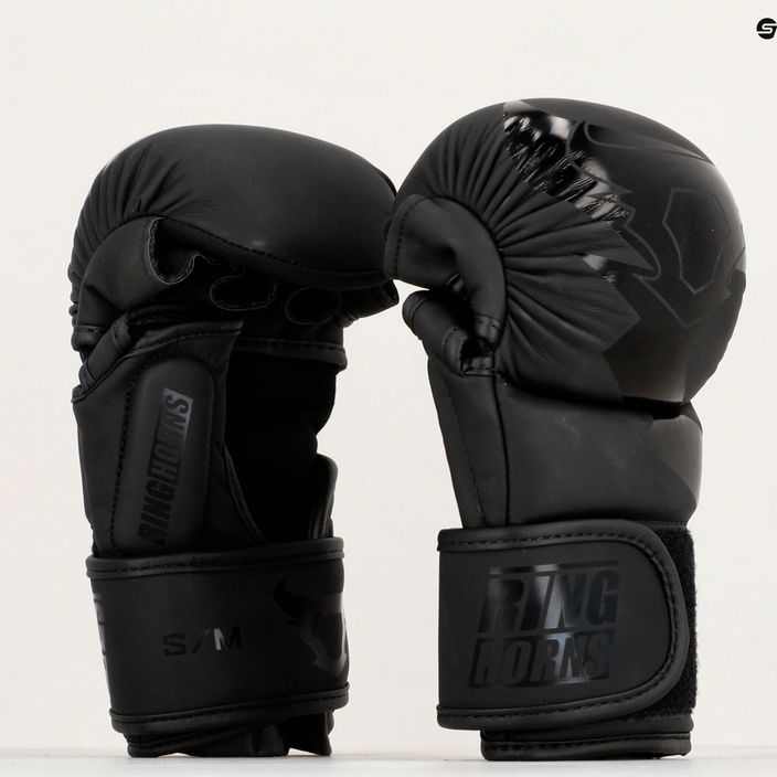 Ringhorns Charger Sparring MMA Handschuhe schwarz/schwarz 12