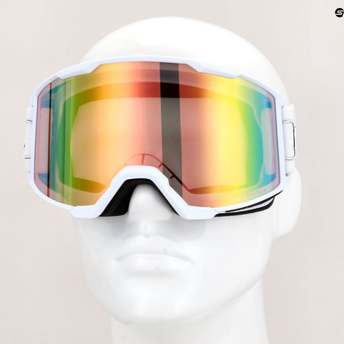 Red Bull SPECT Spect Solo S1-S3 matt weiß/weiß photochrom/rosa Spiegel Skibrille 4