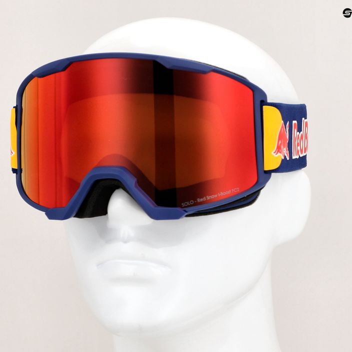 Red Bull SPECT Solo S2 matt dunkelblau/blau/braun/rot verspiegelt Skibrille 4