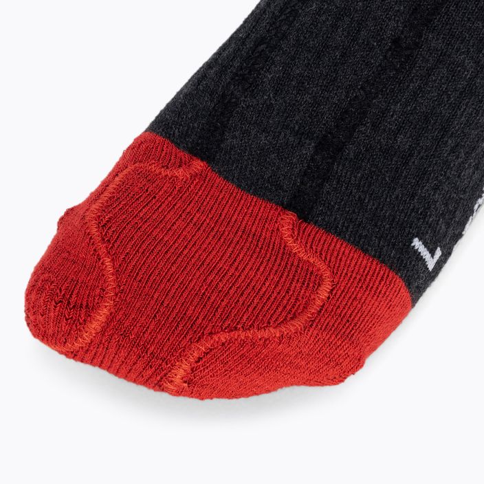 Beheizbare Skisocken Lenz Heat Sock 5.1 Toe Cap Regular Fit grau-rot 17 4
