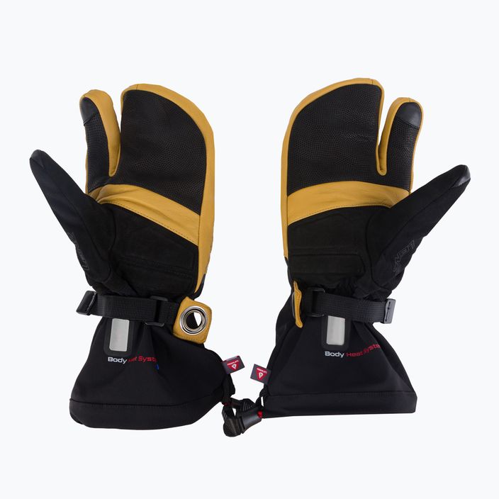 Beheizbare Skihandschuhe Lenz Heat Glove 8. Finger Cap Lobster schwarz-gelb 127 4