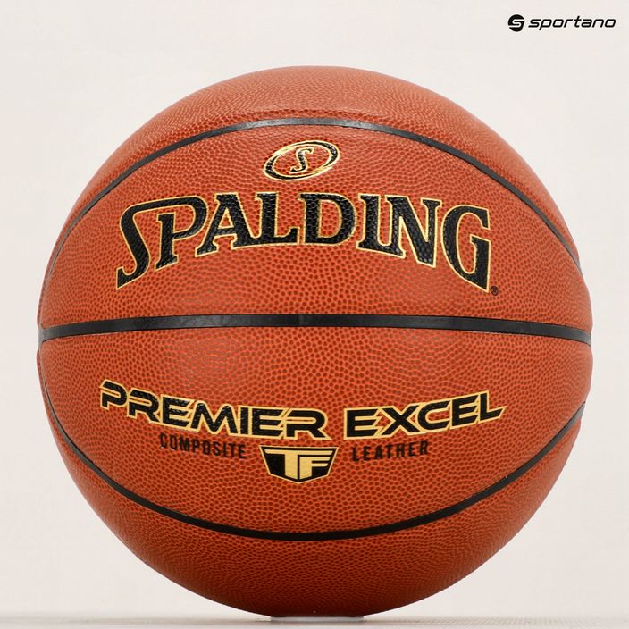 Spalding Premier Excel Basketball orange Größe 7 5
