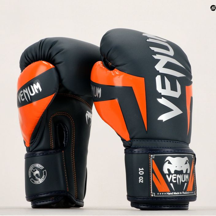 Venum Elite Boxhandschuhe navy/silber/orange 11