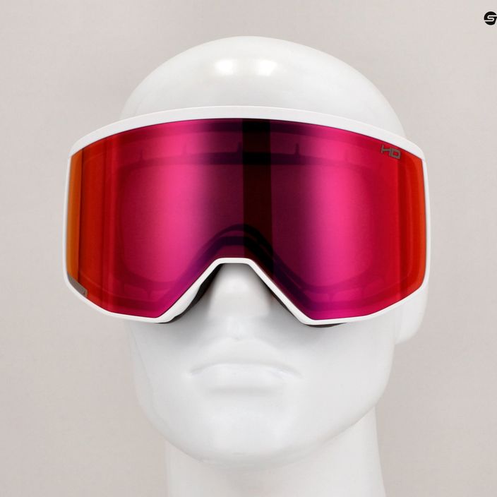 Atomic Four Pro HD weiß/rosa Kupfer Skibrille 8