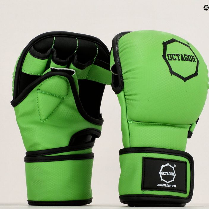 Octagon Kevlar Grappling MMA Sparring Handschuhe grün 7