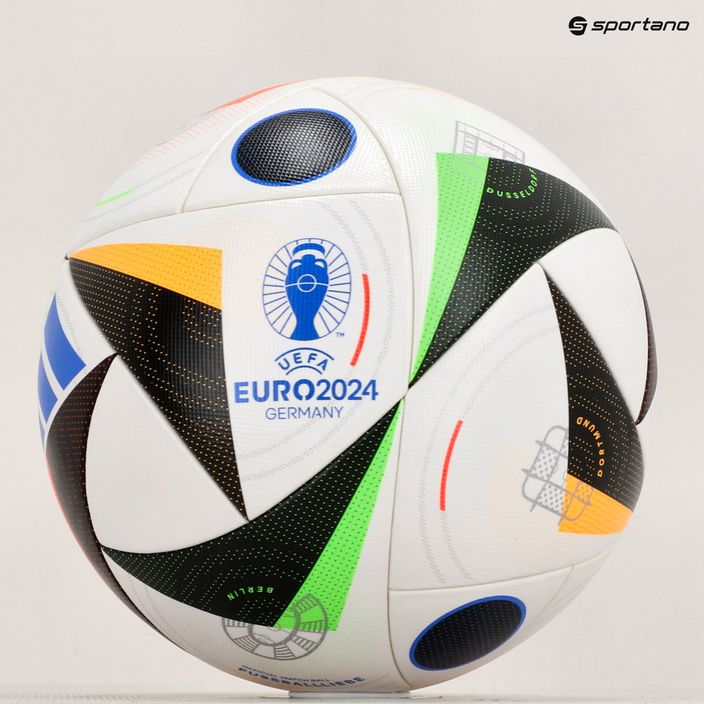adidas Fußballliebe Competition Euro 2024 weiß/schwarz/glow blau Größe 4 Fußball 5