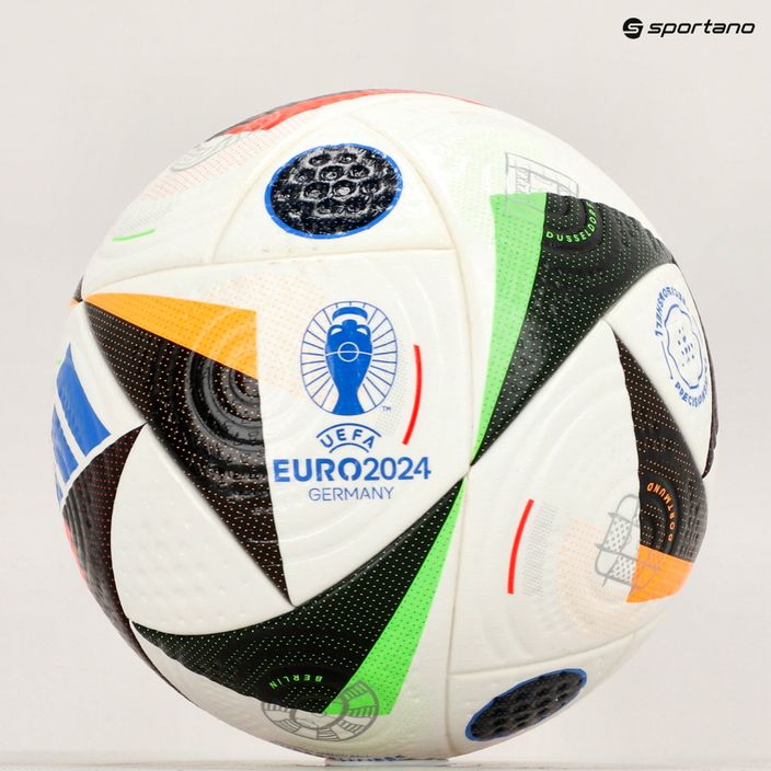 Adidas Fussballiebe Pro Ball weiß/schwarz/glow blau Größe 5 8