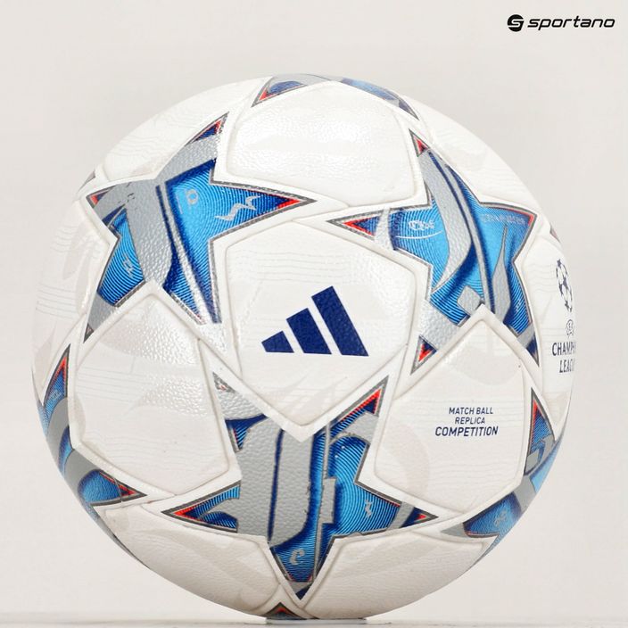 adidas UCL Competition 23/24 weiß/silbermetallic/bright cyan/royal Größe 5 Fußball 6