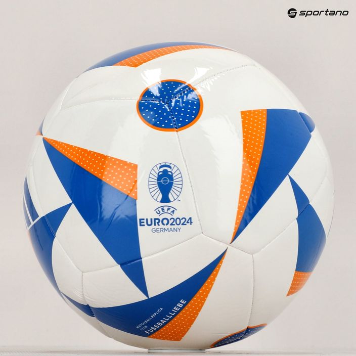 adidas Fussballiebe Club Fußball weiß/glow blau/lucky orange Größe 5 5