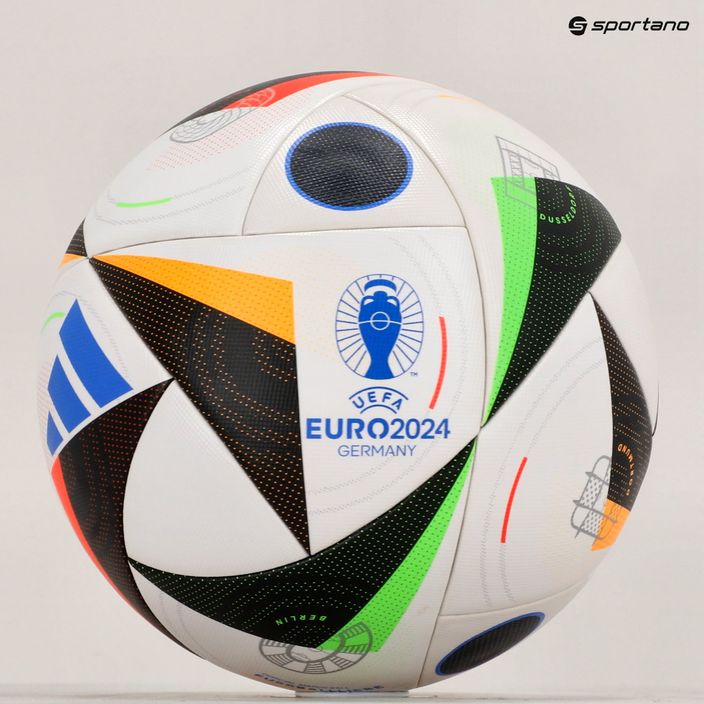 adidas Fußballliebe Competition Euro 2024 weiß/schwarz/glow blau Größe 5 Fußball 5