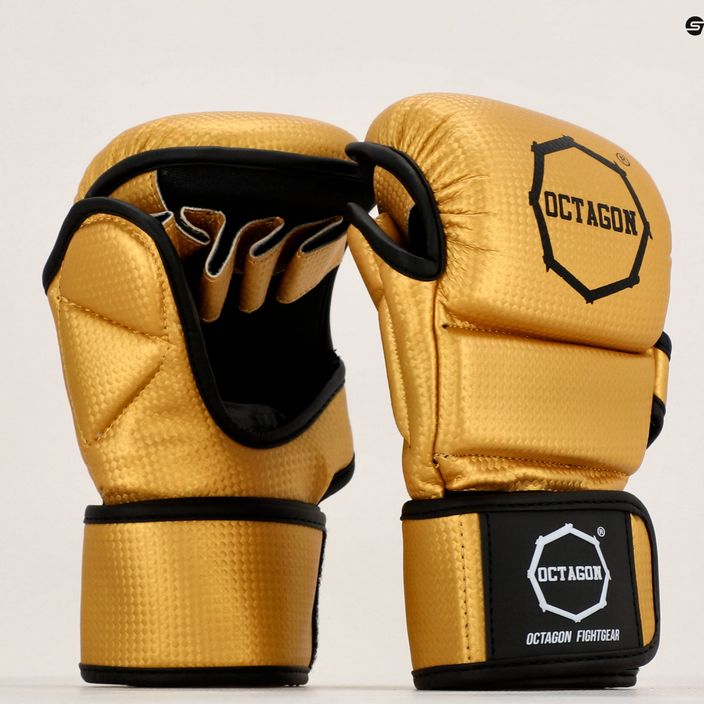 Octagon Kevlar MMA Sparring Handschuhe gold 5