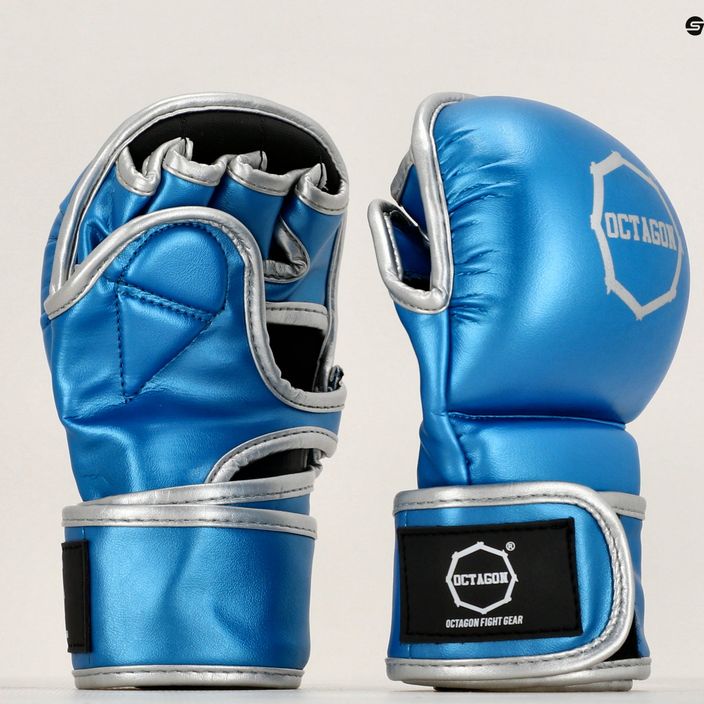 Octagon Mettalic MMA Sparring Handschuhe blau 7