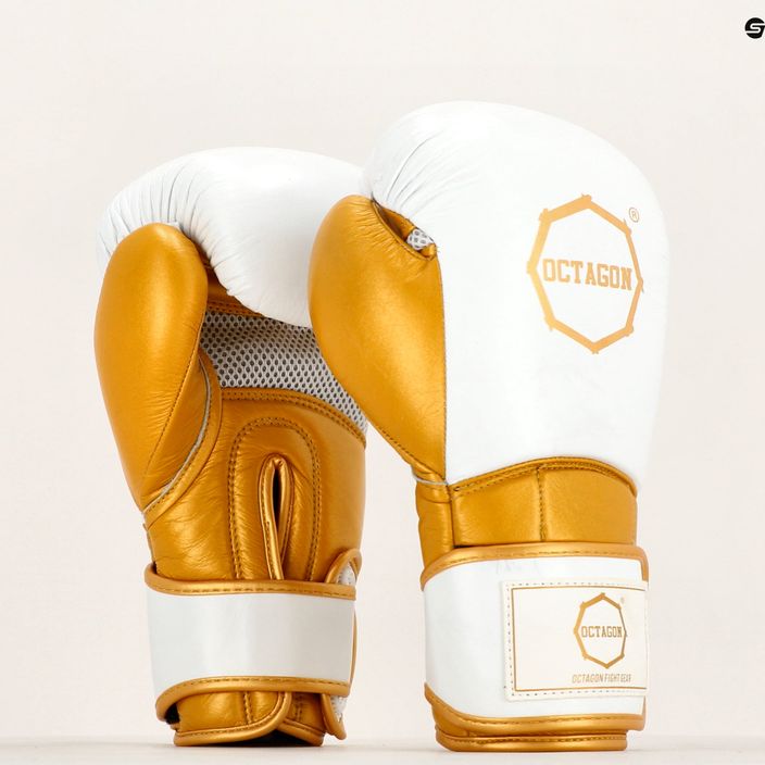 Octagon Prince weiß/goldene Boxhandschuhe 3