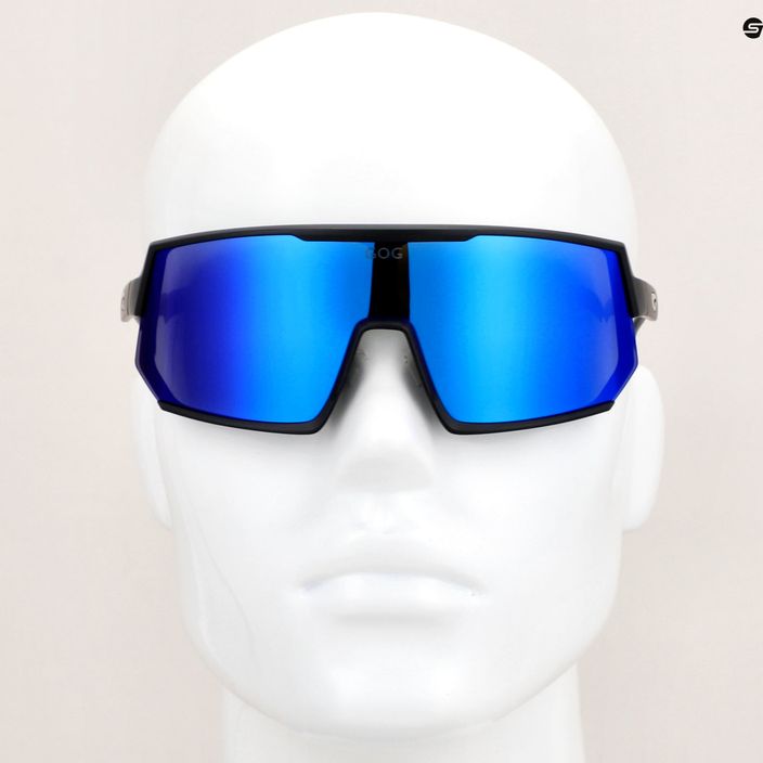 GOG Zeus mattschwarze/polychromatische weiß-blaue Sonnenbrille 10