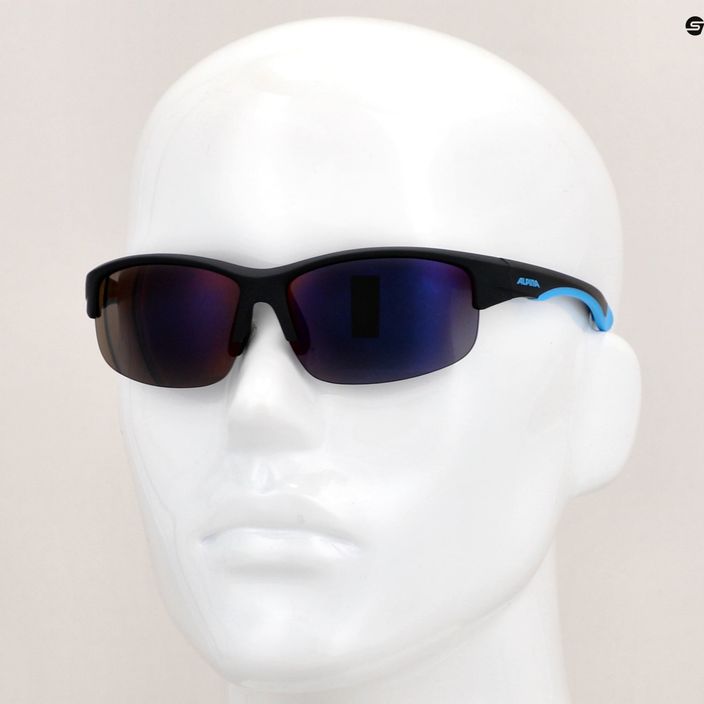 Kindersonnenbrille Alpina Junior Flexxy Youth HR schwarz blau matt/blau verspiegelt 7